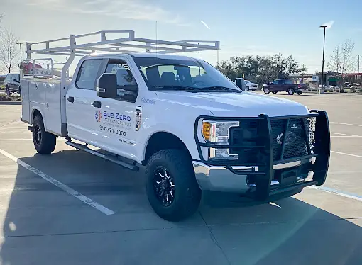 Sub Zero Mechanical service truck, ready to dispatch to an HVAC emergency in Granbury, TX