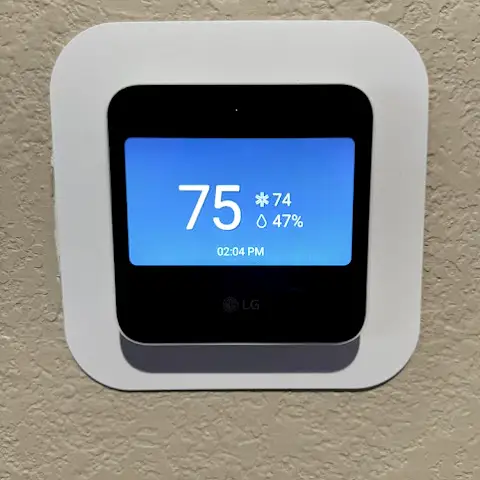 A thermostat that we checked on a routine maintenance call.